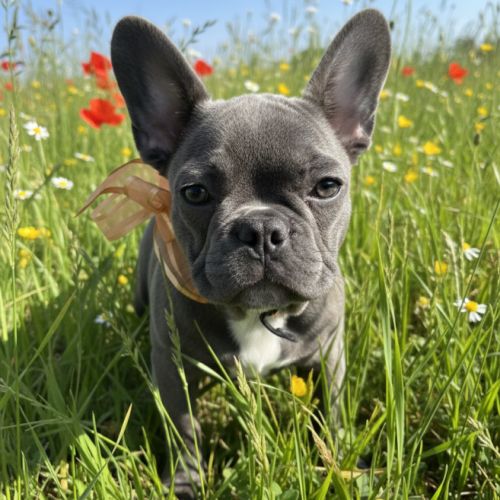 Chiot type  bouledogue français bleu #3