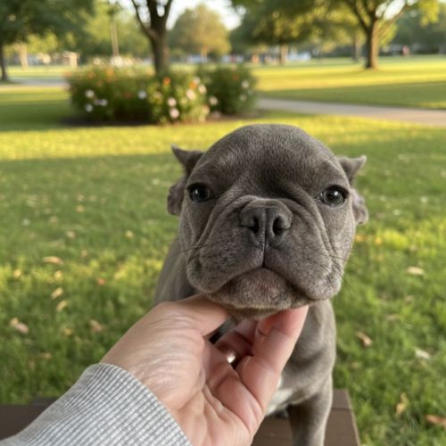 Chiot type  bouledogue français bleu #6