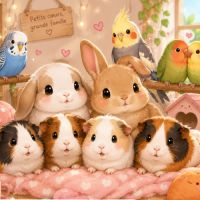 Élevage lapin, cochon d'inde et oiseaux