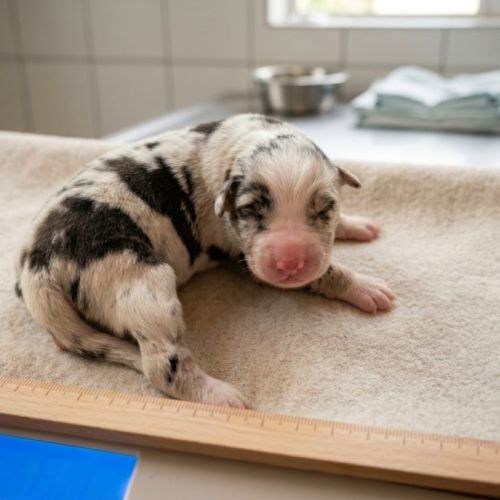 Femelle berger australien bleu merle