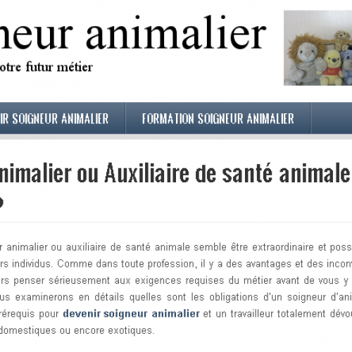 informations sur le métier de soigneur animalier