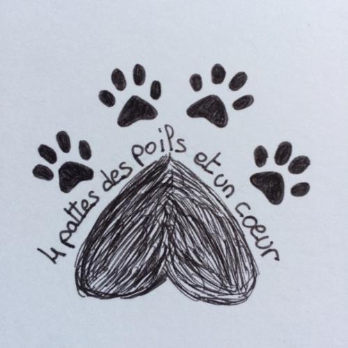 Association 4 pattes des poils et 1 coeur