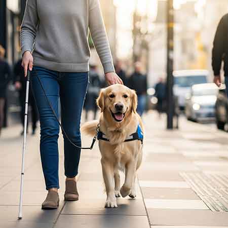 Labrador chien d'assistance pour personne handicapée