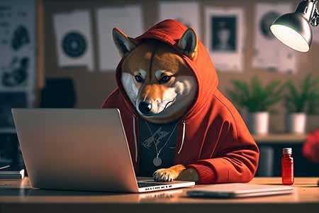 Escroc organisant une fraude en ligne